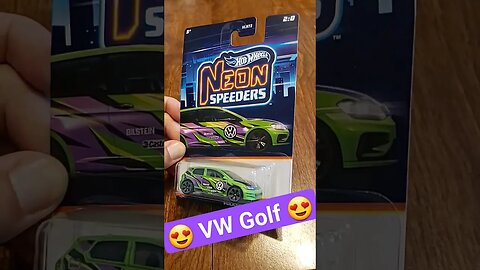 Hot Wheels Volkswagen Golf Mk7 Neon Speeders #shorts #hotwheels #diecast #vw