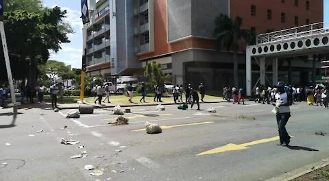 SOUTH AFRICA - Durban - UNISA Student protest (Videos) (X45)