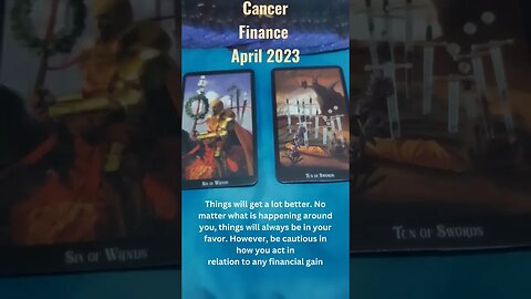 Cancer Finance April 2023 #finance #tarotreading #tarot #money #cancer