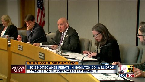2019 homeowner rebate in Hamilton Co. will drop