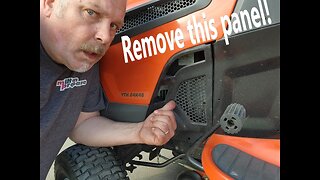 Husqvarna Lawn Tractor Side Panel Removal for oil change etc..