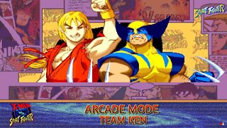 X-Men vs Street Fighter: Arcade Mode - Team Ken