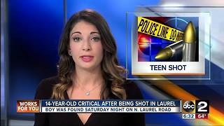 Laurel 14-year-old in critical condition after shooting