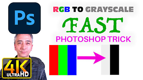 How to Convert Multiple Images to Grayscale Using Photoshop CC Droplets EASY (4k UHD)