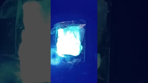 S*******s Lime Frosted Coconut Bar under UV ( ultraviolet ) light