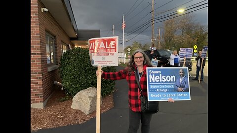 Outside the Polls in DORCHESTER MASS on Voting Day!