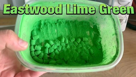 Trying out Eastwood Lime Green Powder Coat on 380acp Bullets