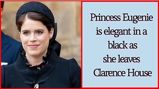 Princess Eugenie is elegant in a black as she leaves Clarence House