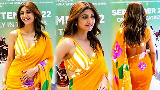 Shilpa Shetty Kundra Looking Absolutely Stunning and Gorgeous in Yellow Saree 😍🔥