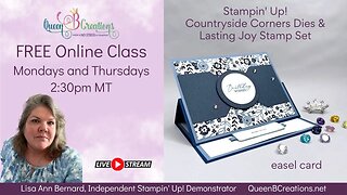 👑 Stampin' Up! Lasting Joy & Countryside Corners Dies Easel Card