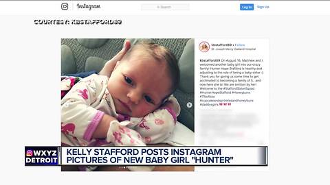 Matthew, Kelly Stafford name third daughter Hunter Hope Stafford