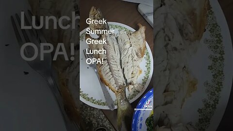 Greek Summer Greek Lunch OPA!#greeksummer #greekeats #greekseafood