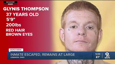Escaped inmate from Greater Cincinnati remains at large