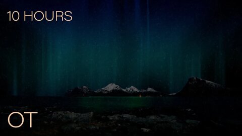 A Light Snow with the Northern Lights | The Calming Atmosphere of falling snow & the Aurora Borealis