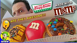 Krispy Kreme® DOUGHNUTS MADE WITH M&M's® Review 🍩🍬🍫 ALL 3 FLAVORS! 🤯 Peep THIS Out! 🕵️‍♂️