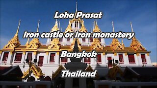 Loha Prasat (Iron castle) at Wat Ratchanatdaram Worawihan temple in Bangkok, Thailand