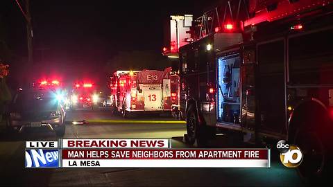 Man helps save neighbors from apartment fire