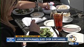 Local restaurants sued over surcharges