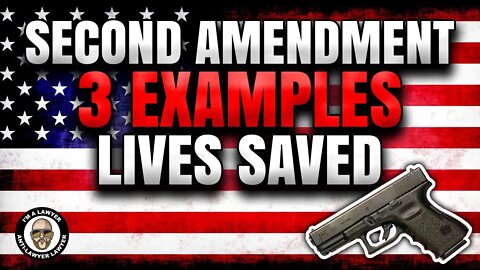 The Second Amendment - the right to bear arms. Three examples of the Second Amendment saving lives.