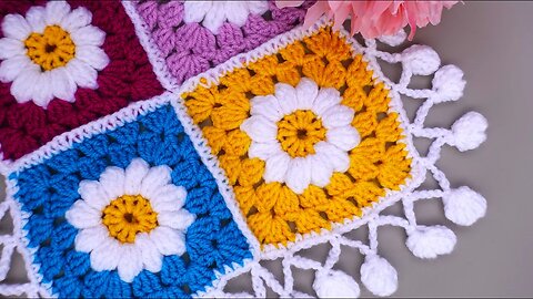 Wow! Beautiful eye-catching crochet edging for blanket