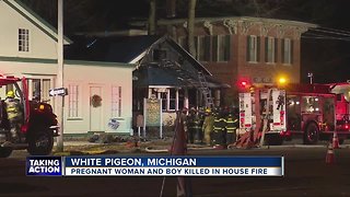 Pregnant woman & boy killed in house fire