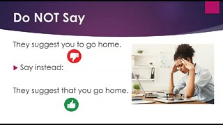 Say it Right in English: Suggest and Recommend