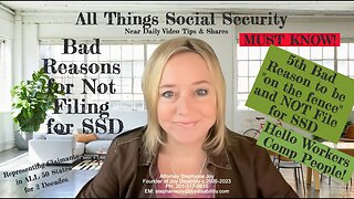 Injured Workers! 5th Bad reason for not filing forSocial Security Disability! (Hey Workers Comp!)