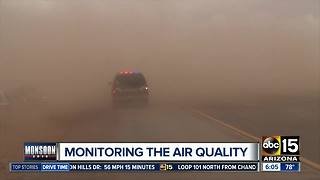 Officials monitoring air quality amid dust storms