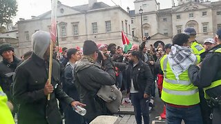 A Pro-Palestine advocate in London was heard shouting, "White trash, white trash,"