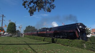 Steam Locomotive N&W 611 Rocketing Through Thomasville NC!