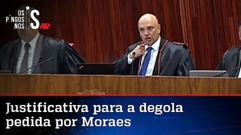 Moraes explica gesto de degola em sessão o TSE: "Brincadeira"