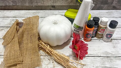 Adorable Scarecrow Pumpkin || Using Dollar Tree Materials [ 1 Easy DIY ]