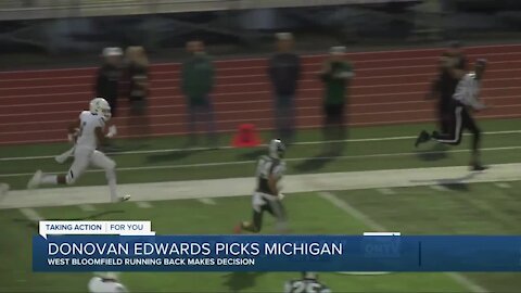 West Bloomfield's Donovan Edwards picks Michigan