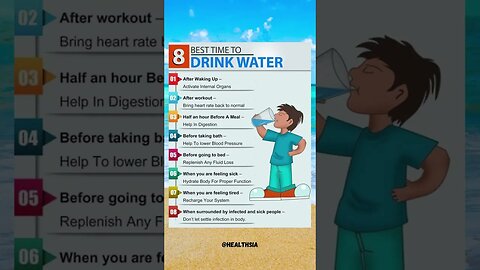 Best times to drink water