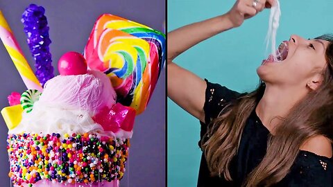 65 THOUSAND Strands of Bearded Dragon Cotton Candy! DIY Dessert & Kitchen Hacks by Blossom