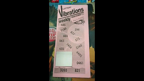 Lottery Vibrations Weekly 4-7 to 4-13-24 Pick 3 Pick 4 Pick 5