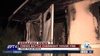 Fire damages West Palm Beach house