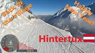 [4K] Skiing Hintertux Glacier, Back to the Village, Skiing to the Bottom! Austria, GoPro HERO11