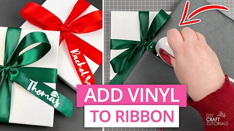 HOW TO PERSONALIZE RIBBON WITH WITH CRICUT | CHRISTMAS CRAFTS WITH CRICUT