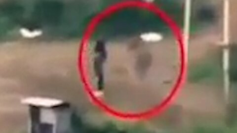Black shadow haunts goalkeeper during soccer game with children [Ghost]