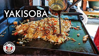 Yakisoba - Japanese Stir Fry Noodles on the Blackstone Griddle