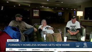 Formerly homeless woman gets new home