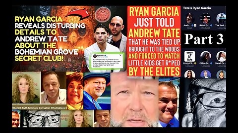 Andrew Tate Alex Jones Ryan Garcia Mike Gill PJ Schrantz Michael Flynn Child Trafficking Allegations