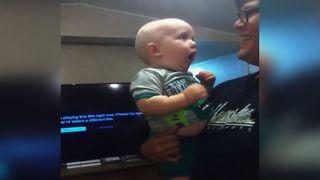 Baby Boy Got Confused By Dad's Lack Of Beard