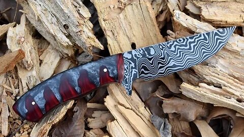 Forging a Damascus Bushcraft knife #knifemaking