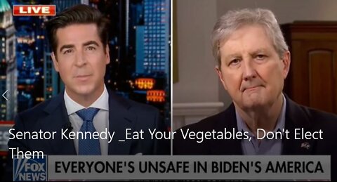 Senator Kennedy, "Eat Your Vegetables, Don't Elect Them"