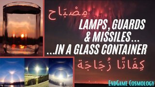 LAMPS, GUARDS & MISSILES IN A GLASS CONTAINER