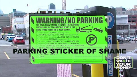 Parking Lot Sticker of Shame