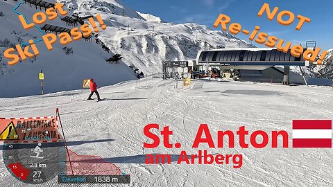 [4K] Skiing St. Anton am Arlberg, I Lost My Ski Pass and was NOT Re-issued, Austria, GoPro HERO11