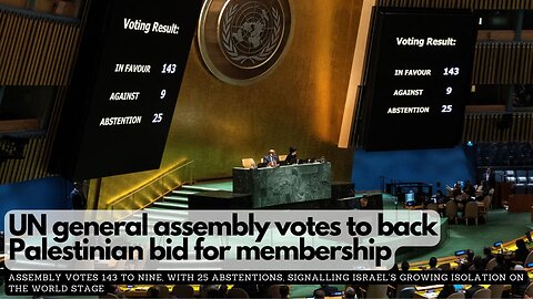 Breaking: UN General Assembly Backs Palestinian Bid For Membership